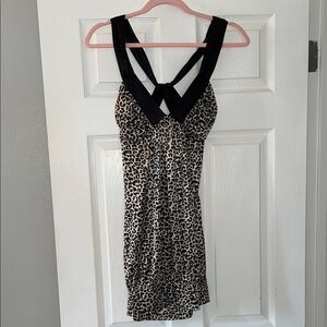 Ruby Rox Animal Print Dress with Black Accents